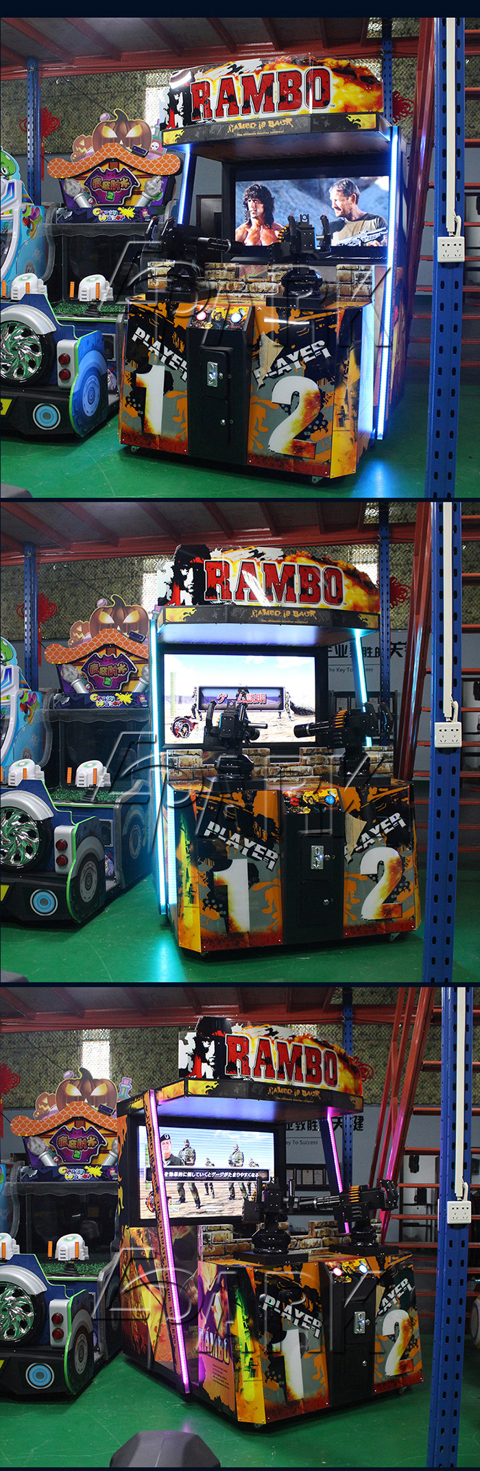 Arcade Gatling Gun Simulator Video Game Machine For 1-2 Players