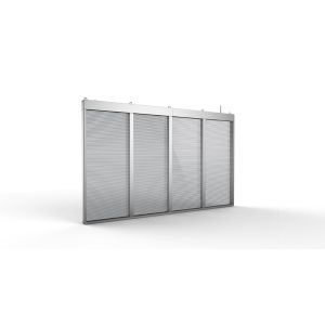 China Ultra Thin P10 Transparent Led Display Mesh With 80% Transparency on sale