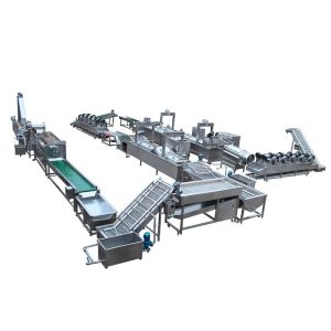  Full Automatic Potato Chips Making Machine Frozen French Fries Machinery Manufactures