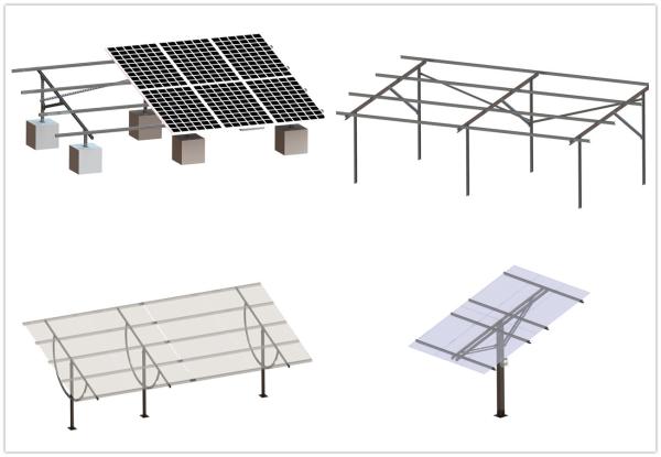 Steel Galvanized Solar Panel Ground Mounting Frames Flat Roof C Channel