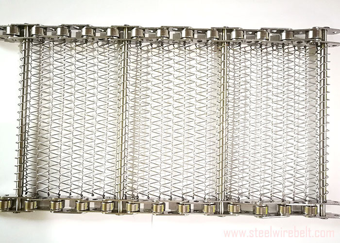 Galvanized Stainless Steel Conveyor Belt , Flat Wire Belt Argon Welding