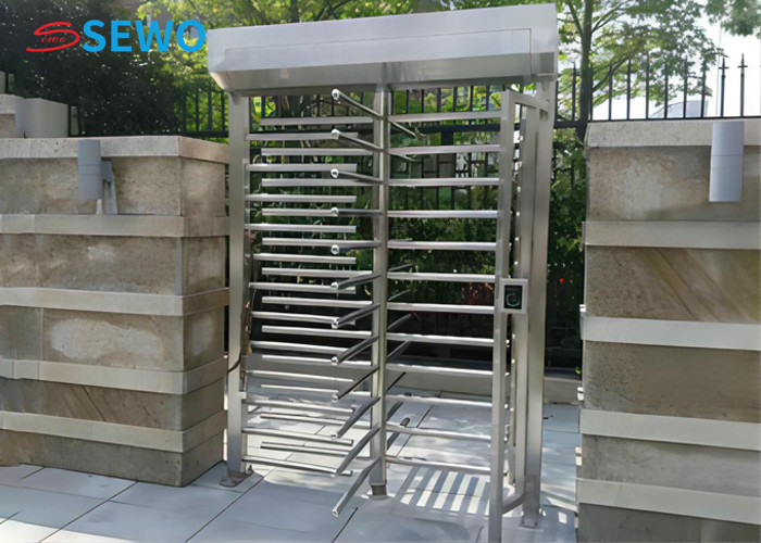 Indoor/Outdoor Full Height Turnstile Gate 1500*1500*2200 mm Security Solution
