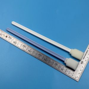 228mm Lint Free White Extra Long Handle Rectangular Cleanroom Swab UV Printer Cleaning Foam Swab