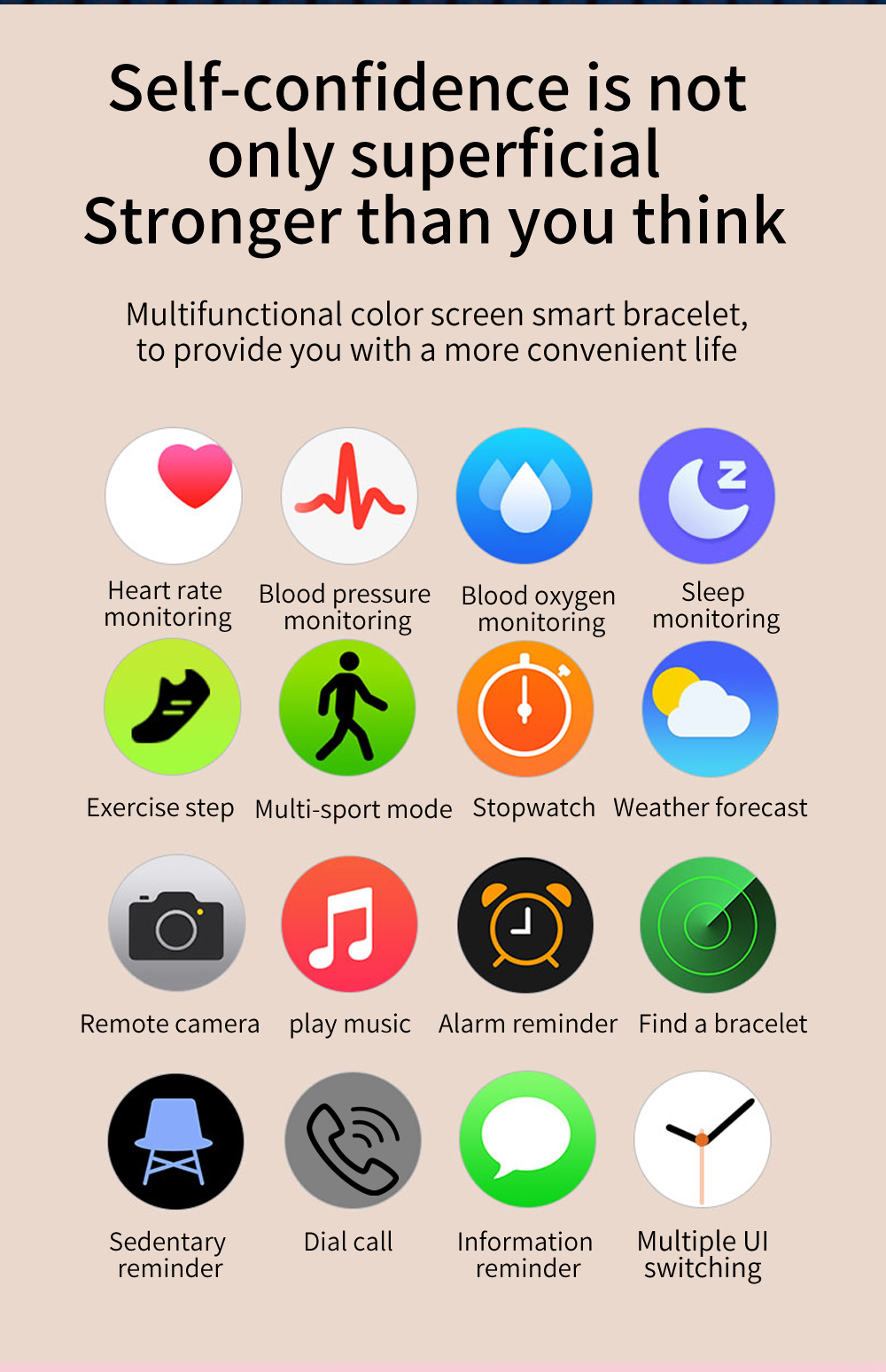 IP67 BLE Health Monitoring Smartwatch sleep tracker smart watch Android IOS CF22 240X240