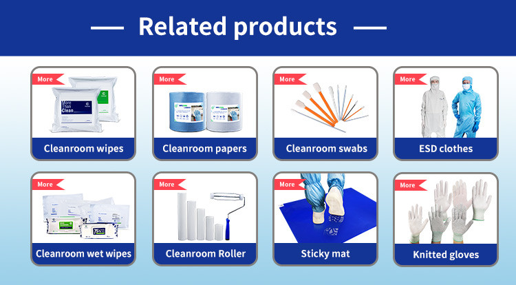 100% Polyester 110gsm Lint Free Disposable Cloths 9x9 Class 100 Anti Static Wipes