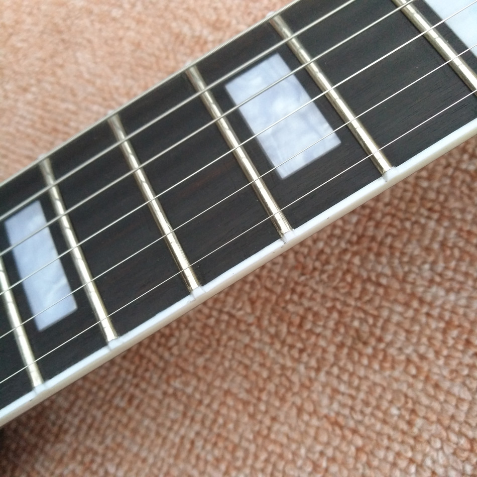 Custom LP electric guitar, Ebony fingerboard frets binding electric guitar with Chrome hardware, free shipping