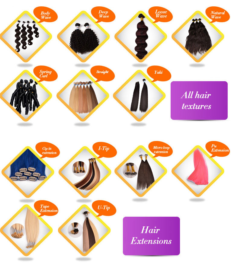 Doulde Drawn Blonde Hair Color Silky Straight Brazilian Hair Extension