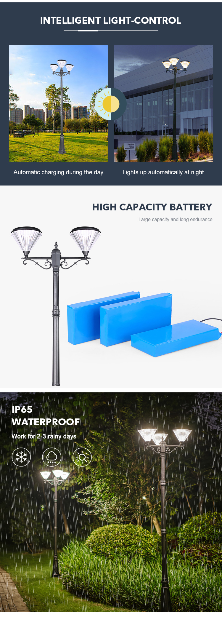 Diamond Shape Solar Power Garden Lights High Lumin Outdoor For Landscape Decorative