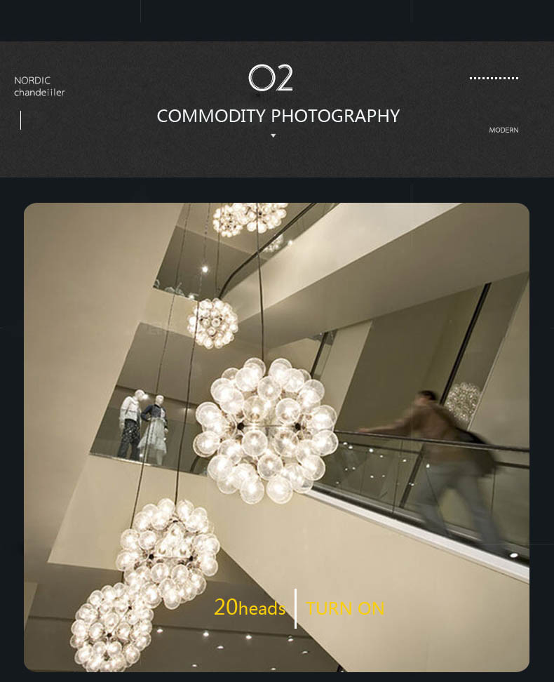 Nordic creative bubble chandelier living room model room restaurant Taraxacum chandelier(WH-MI-360)