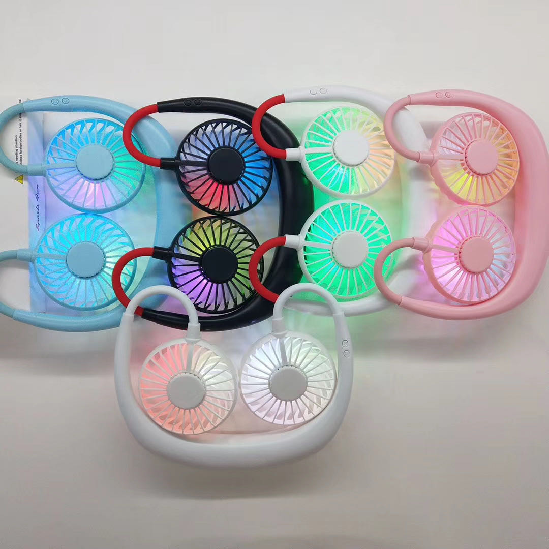 Outdoor 3 Wind Speeds 28cm Rechargeable Neck Fan
