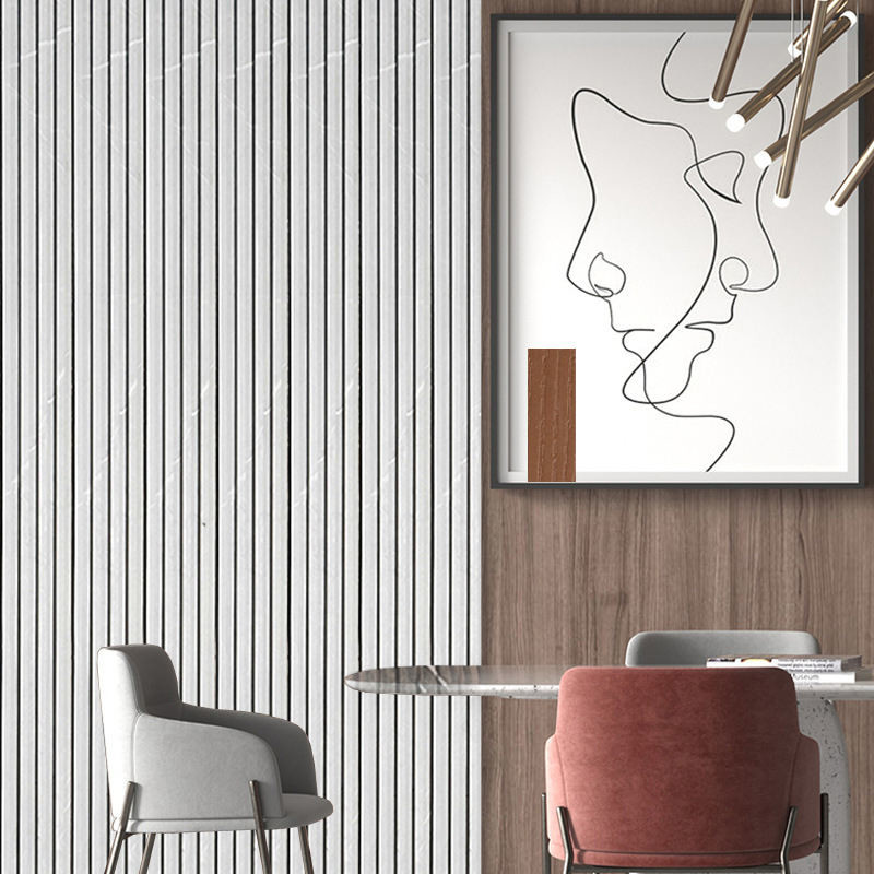 Modern Interior Art Louver Decorative 3d Fluted Wpc Wall Panels for Wall or Ceiling and Indoor Tv Pvc Covering Panel
