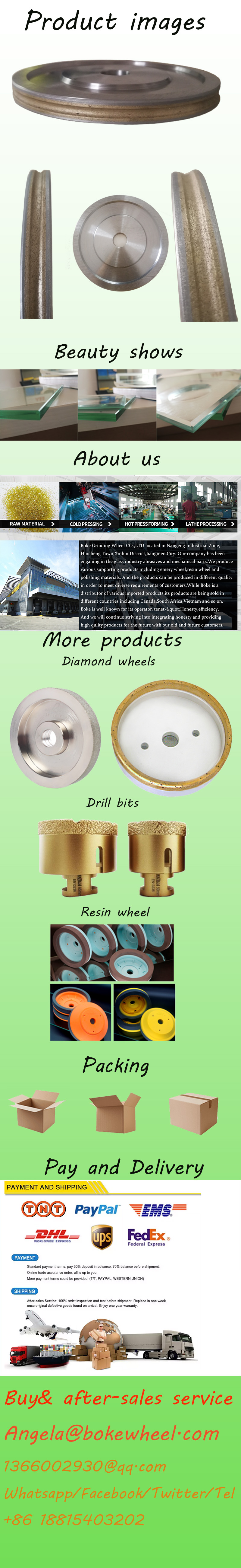 Customized Glass Edge Processing Abrasive Glass 22 Hole Diamond Grinding Wheels