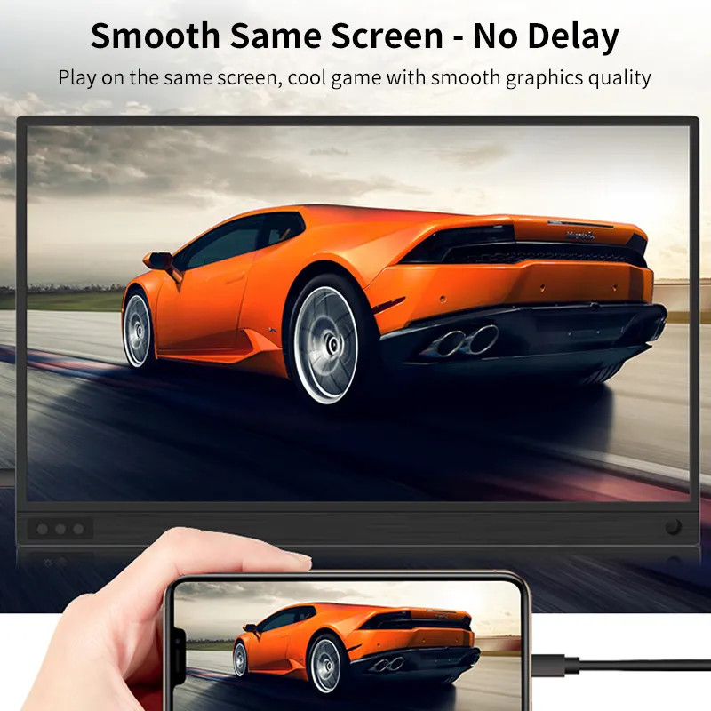 4K 13.3" UHD IPS Portable Laptop Monitor Dual USB C HDMI Computer Gaming Display
