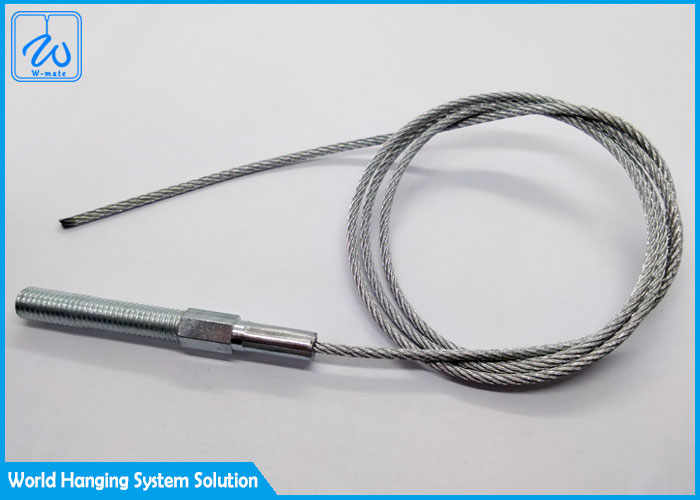 2.5mm Steel Custom Wire Rope Assemblies With M8 Threaded Studs