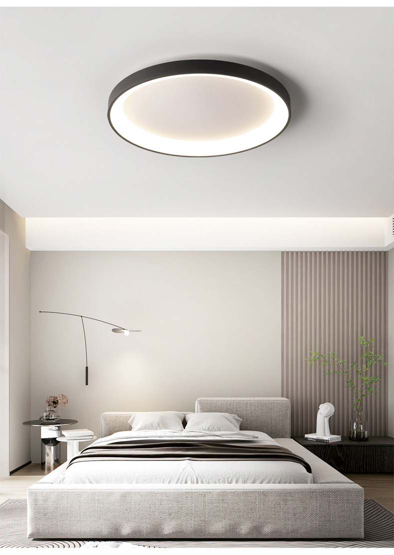 Nordic Bedroom Lamps Simple Modern Recessed Round Led Ceiling Lights Chandelier(WH-MA-243）
