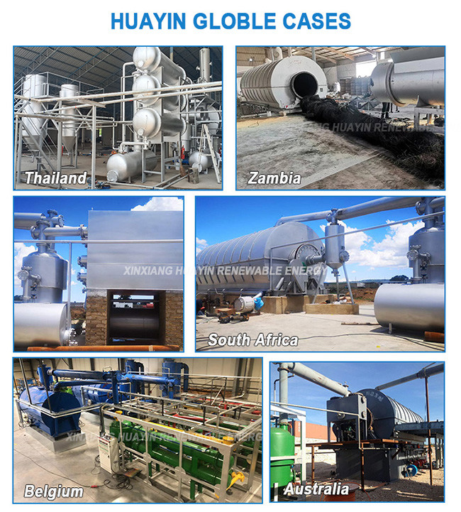 10 Tons Used Tyre Rubber Plastic Pyrolysis Plant To Fuel Oil Fast Intallation