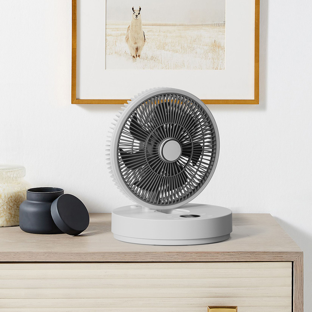 Auto Rotate Mini Usb Rechargeable Fan Office 10000mAh Remote Control Fan