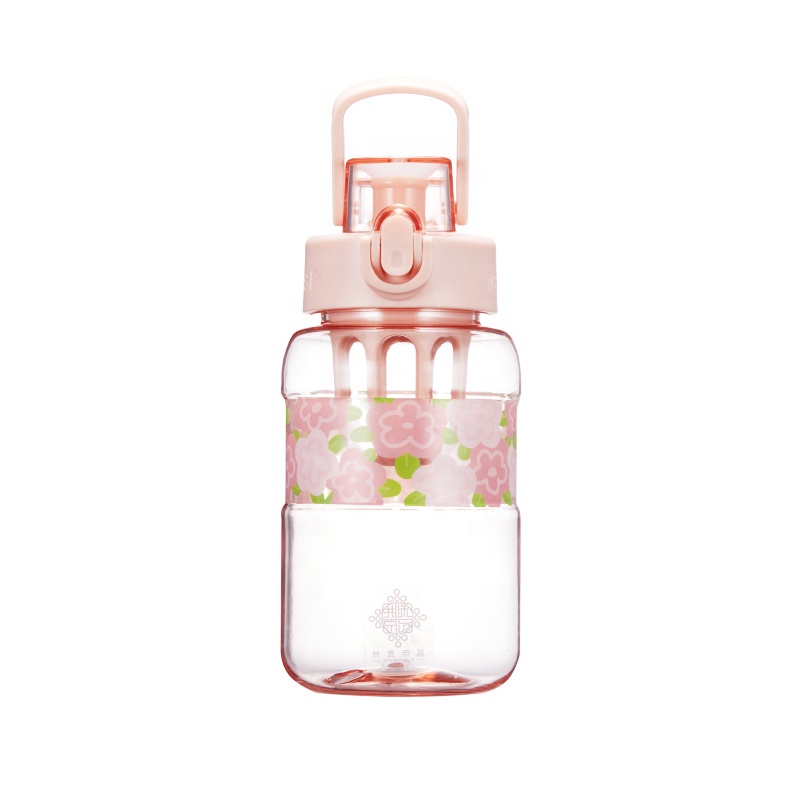 650ML Water Bottles Glass Outdoor Large Capacity Baby Reusable Straw Cup For School Home Room