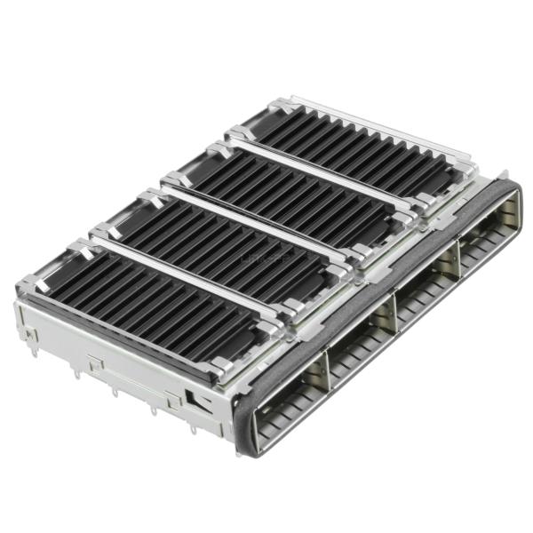 2170287-4 QSFP+ 1x4 Cage Assembly With Heat Sink Connector 14 Gb/s Elastomeric