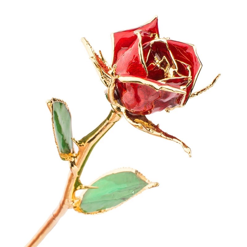 Wholesale OEM/ODM Real Preserved Rose Dipped In Gold Rose 24k Gold Roses