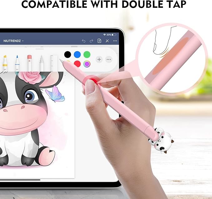 Apple Pencil Silicone Case Anti-Slip Protective Cover Sleeve Skin Accessories IpadCase