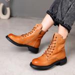 HZM041 Single Shoes Women'S Spring New Thick Heel Pointed Literary Single Shoes