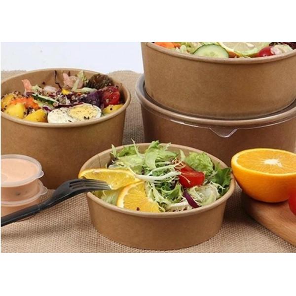 Quality Recyclable Paper Soup Bowls , Custom Hot & Cold Paper Salad Containers for sale