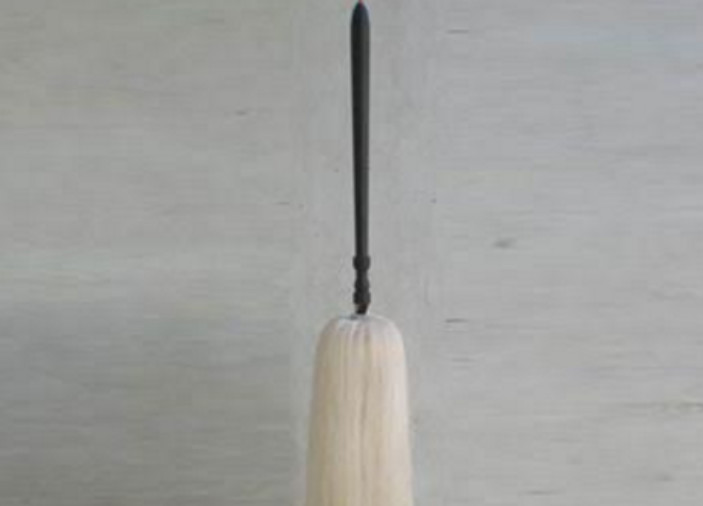 Ebony Wooden Handle Horse Tail Fly Whisk Handmake Silky Straight Wave