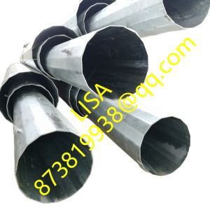 China 69KV 110FT Polygonal Galvanized Steel Transmission Pole with 4 Segments on sale
