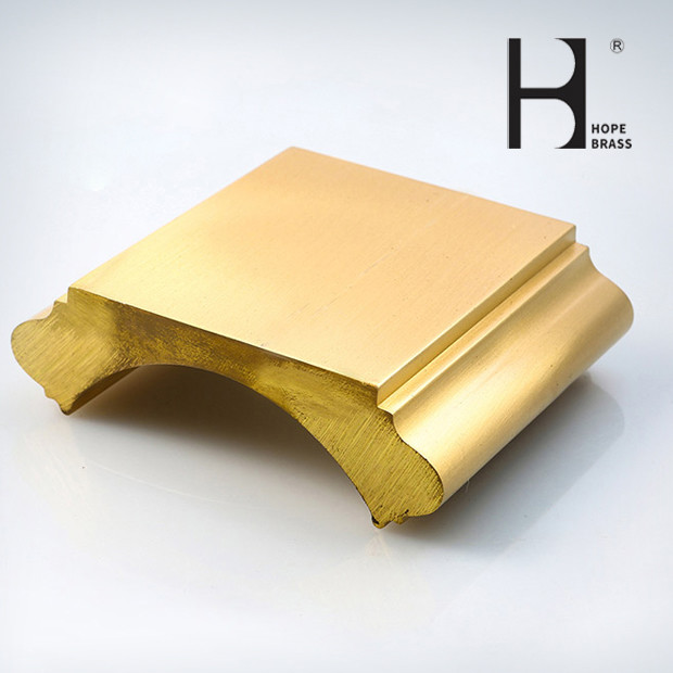 Brass extrusion profiles of floor handrail building material OEM ODM Copper Alloy C38500