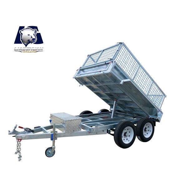 Fully Welded Hydraulic Tipper Trailers 8x5 Galvanised Tipper Trailer Silver