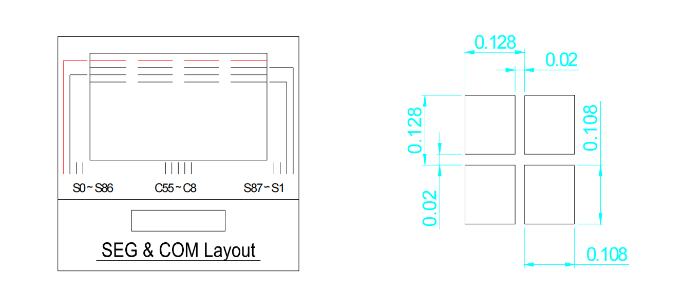 0.5'' Passive Matrix OLED LCD Display Monochrome OLED LCD