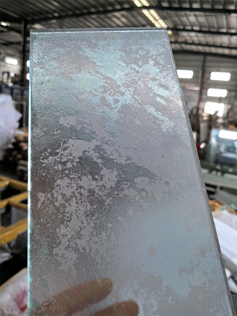 Glazed Decorative Glass Engraved Hot-Melt Background Glass Museum Background Wall Glass Hot Melt Glass Coffee Table