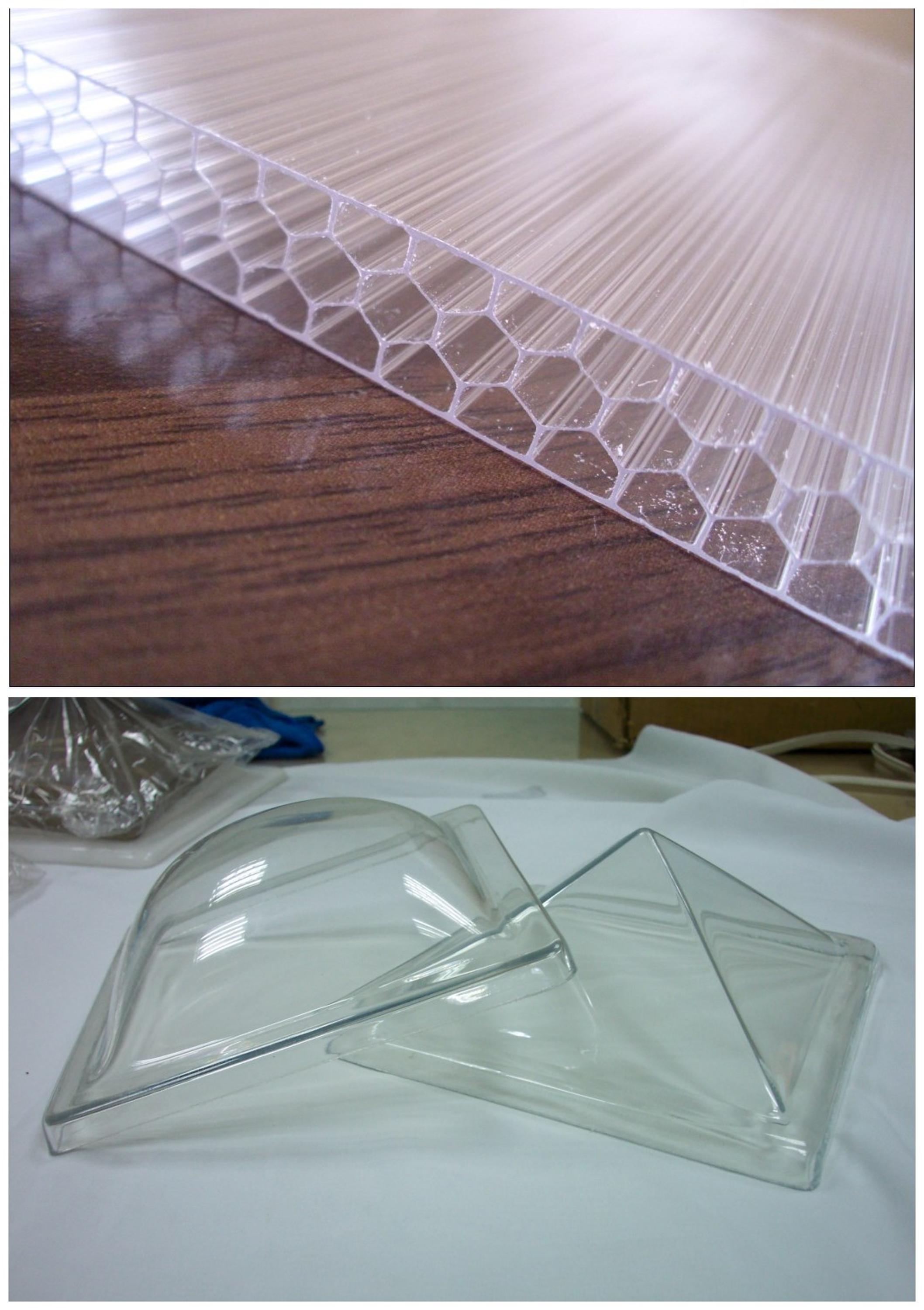 Awning PC Roofing Panels 100% Virgin Bayer Material 12%-95% Light Transmission