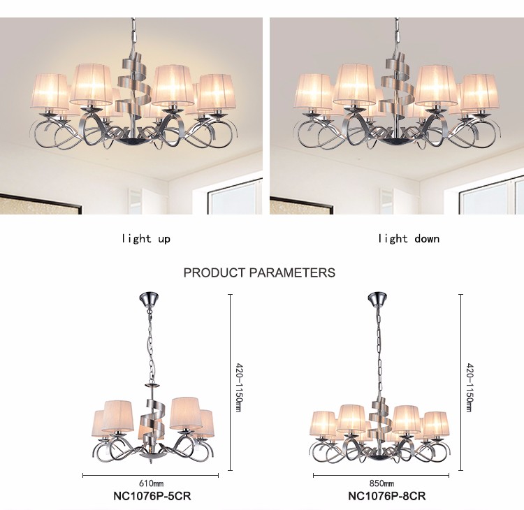 Modern Hotels decorative metal kitchen chandelier (WH-MI-14)