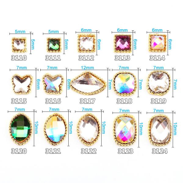 Hot NEW Wholesale Alloy Jewelry 3D Nail Art Jewelry Nail rhinestones Sticker