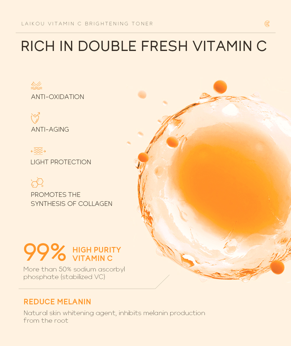 Moisturizing Face Toner Hydrating Whitening Brightening Facial Skin Care Vitamin C Toner