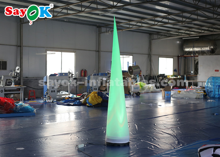Portable Inflatable Lighting Decoration Column Lighting Cone White Fabric