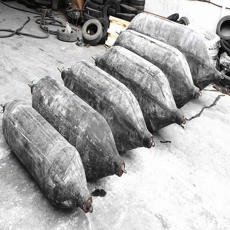 Black 2.0m Airbag Roller Inflatable Rubber Balloon Ship Launching Balloon