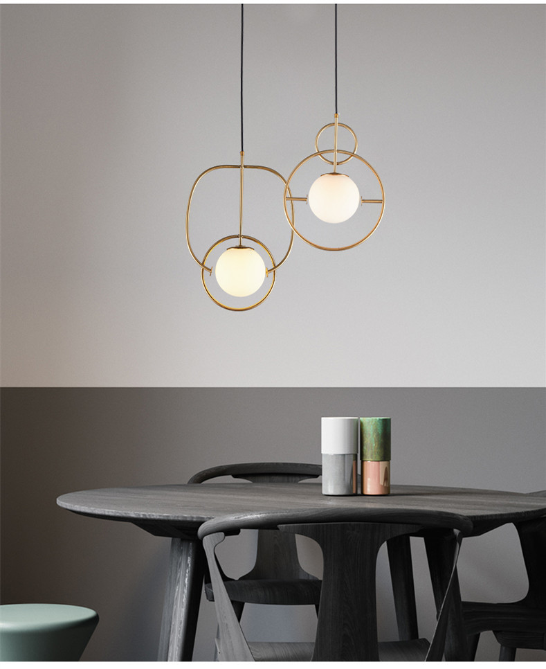 Modern Round Glass Ball Chandelier for Living Room Bedroom Cafe Lilac Loop Chandelier(WH-MI-331)