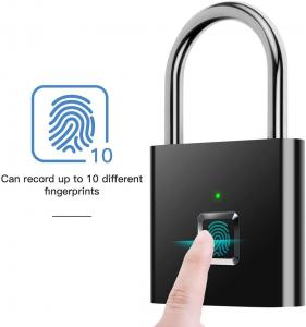  Waterproof Keyless Fingerprint Padlock Anti Theft Security Digital Portable For Gym Locker Manufactures