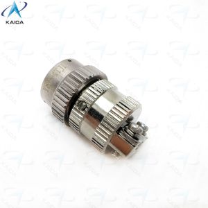 Circular Electrical Connector Plug with Straight Clamp Back Shell Electroless Nickel Connector Shell.Y8D Series.Y8D-4TJL Manufactures