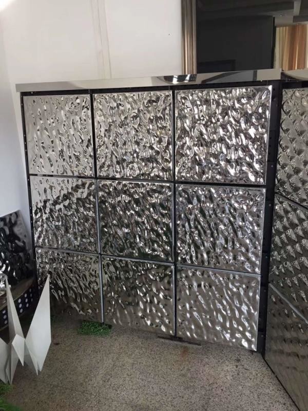 Embossed Stainless Steel Panels Gold Mirror Finish For Column Cover Cladding 304 316