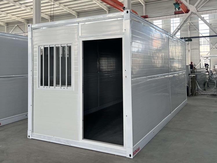 Fast Install Foldable Collapsible 20ft 6m Flat Rack Storage Container House with Sandwich Panel