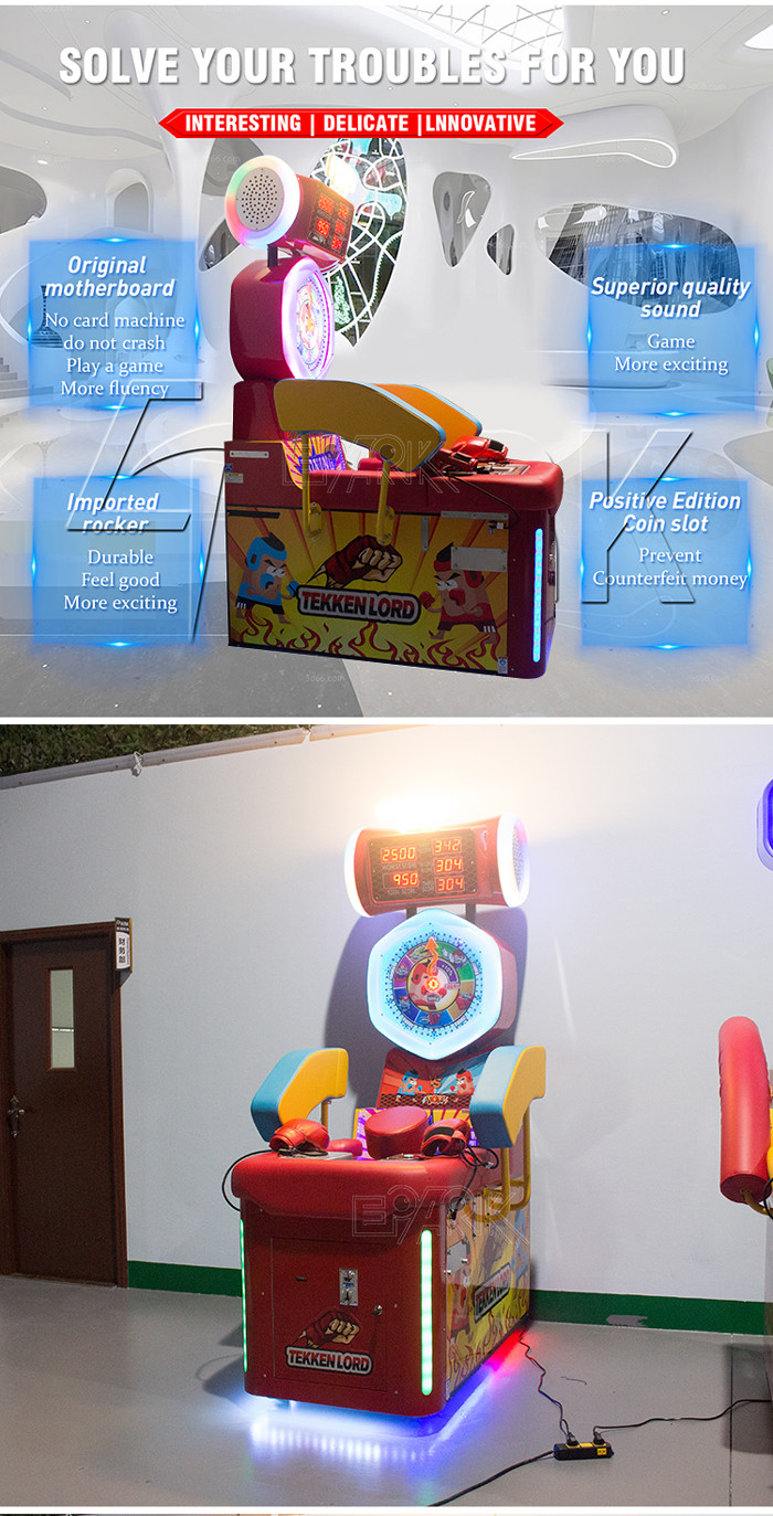 220V Redemption Game Machine Boxing King Punching Games With Ticket Function