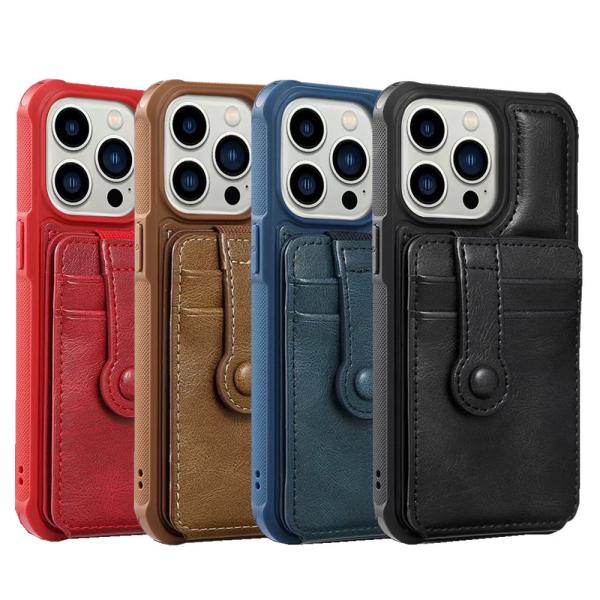 IPhone 13 Pro Max Compatible Vegan Leather Phone Case Slim Premium Classic