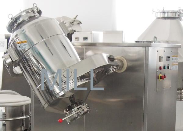Chemical Industrial 3d Lab Dry Powder Mixer , Powder Blender Mixer Stainless