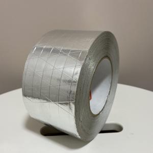 Silver Aluminum Foil Tapes Double Water Activated Adhesive Glass Fiber Insulation
