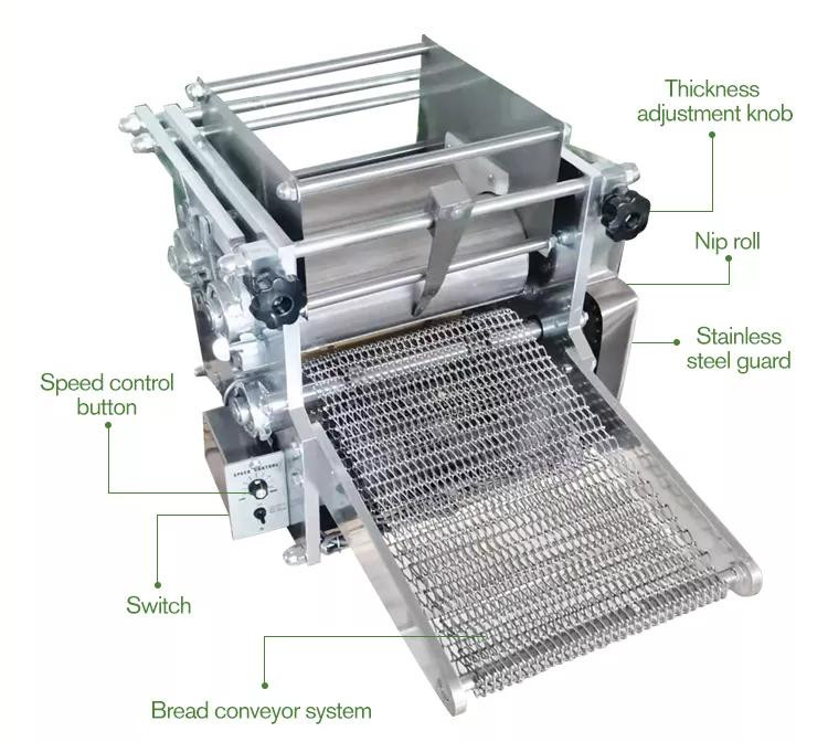 New Arrival Industrial Flour Corn Tortilla Machine Press Vread Grain Maker Roti Chapati Making Machine