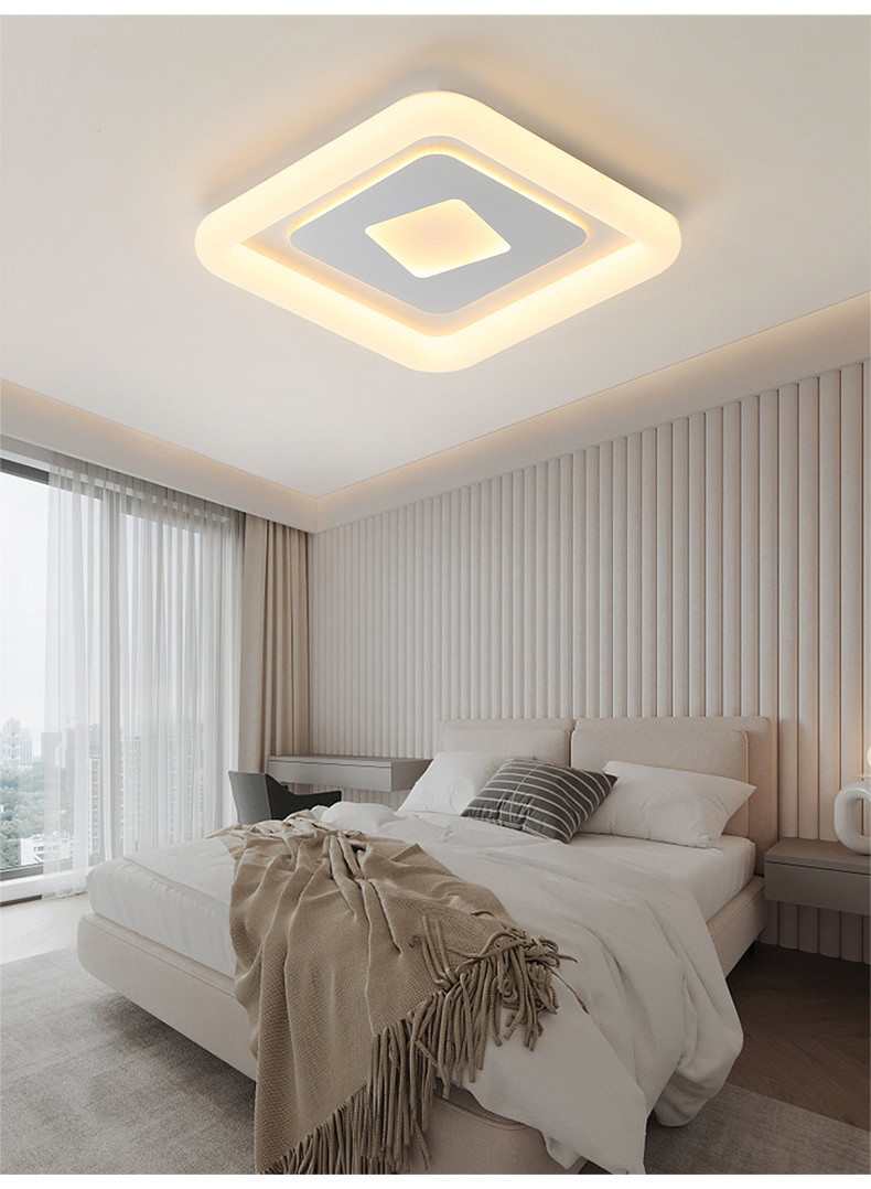 Nordic Living Room Recessed Led Ceiling Lights Rectangular Simple Modern Whole House Lamps(WH-MA-212)